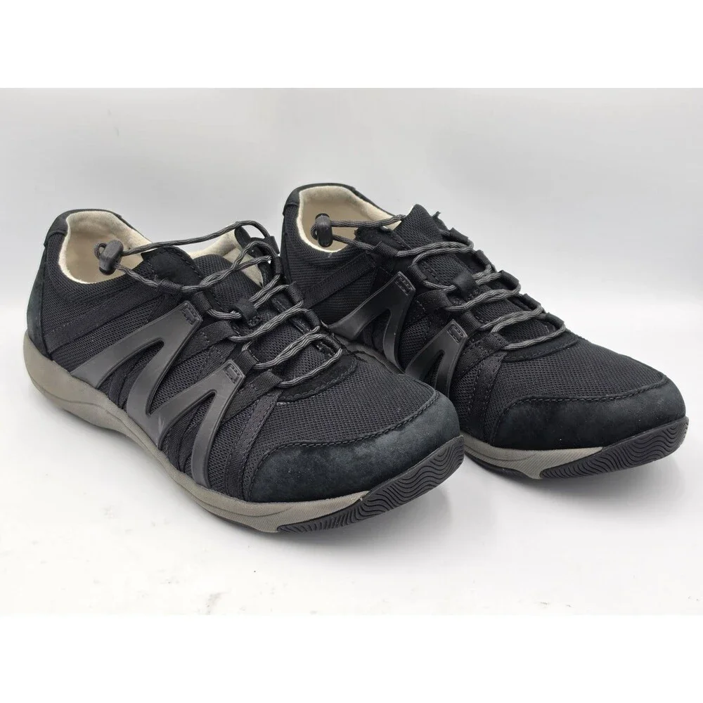 Dansko Henriette Comfort Sneakers Size 41 US Size 10-10.5 Black Suede & Mesh